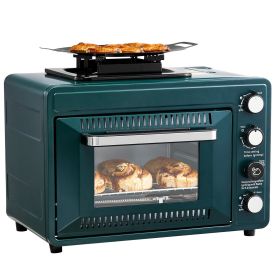 Outdoor Oven 2-in-1 Portable Gas Camping Stove Oven Combo Adjustable Fire