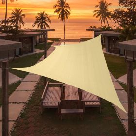 Artpuch Custom Size Beige Sun Shade Sail Triangle Canopy 185 GSM Durable Fabric UV Block Awning for Outdoor Patio Garden Backyard (Customized Ava (Color: Beige, size: 10'x11')