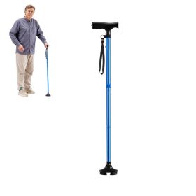 Collapsible Walking Cane with Adjustable Heights for Hiking (Color: As pic show, type: Style B)