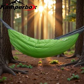 Kamperbox Outdoor Sleeping Bag Hammock Companion Multi-purpose Sleeping Bag Mixed Filling HammockBlanket Sleeping Bag Outdoor Camping Equipment (Color: Green)